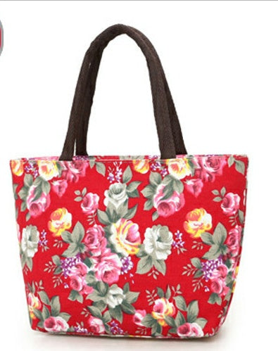 Casual Canvas Color Small Cloth Bag Handbag Lunch Bag Old Bag Mommy Bag