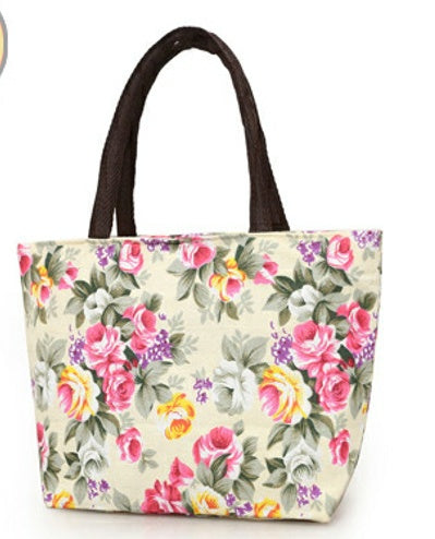 Casual Canvas Color Small Cloth Bag Handbag Lunch Bag Old Bag Mommy Bag