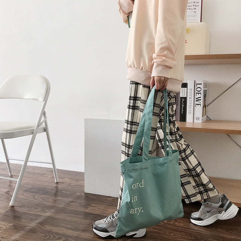 Casual Large-capacity Canvas Bag Female Bag College Style Shoulder Bag Student School Bag Bag Tote Bag