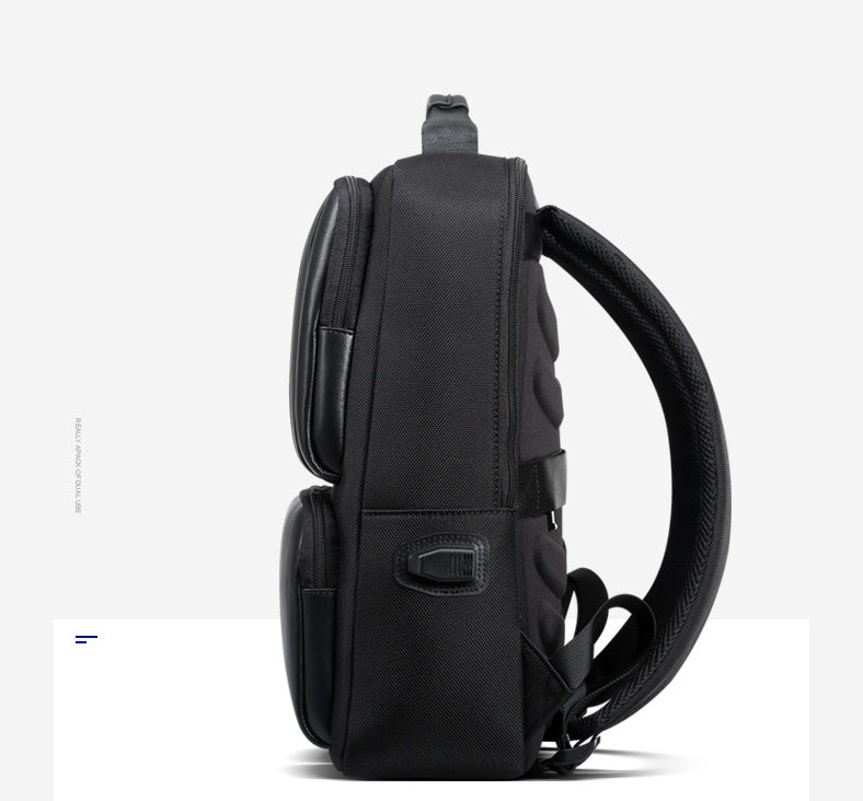 Black Leather Backpack College Bag for Boys Mens Anti Theft Back Packs Travelling Bags Korean Style Men Backpack Schoolbag